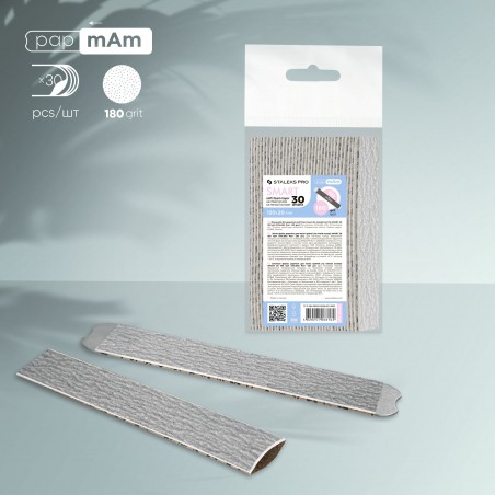 Disposable Files PapmAm (Soft Base) For Straight Nail File SMART 20 180 (30 Pcs)