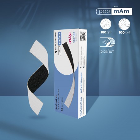 Disposable double-sided files papmAm Mix EXPERT 100/180 grit (50 pcs)