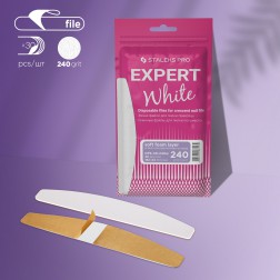 Disposable white files for crescent nail file on a soft...