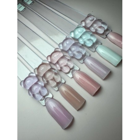 Display Nail Polish Color Flat Base 3D Bears Teddy 48pcs