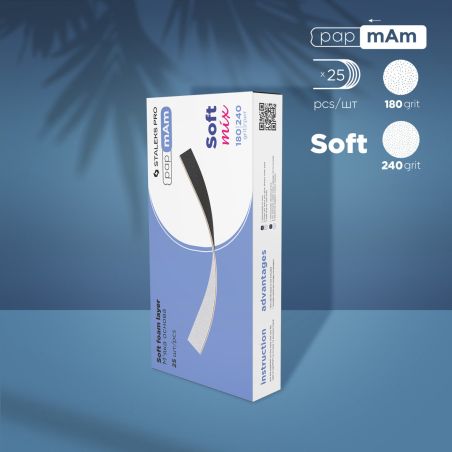 Disposable double-sided files Soft Foam Layer papmAm Mix EXPERT 180/240 grit (25 pcs)