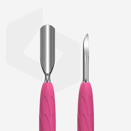 Rounded Wide and Nail Cleaner Pusher with Silicone Handle “Gummy” UNIQ 10/6 Staleks Pro