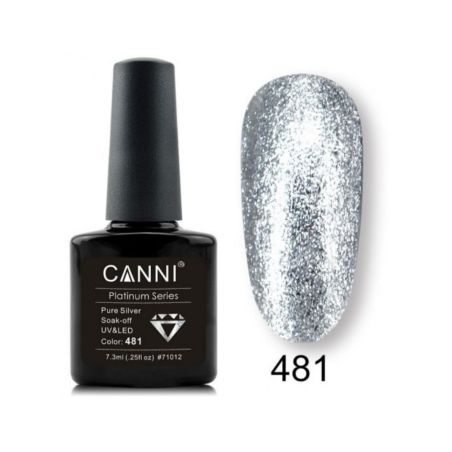 Silver Glitter Gel Polish Nail 7.5ml Canni
