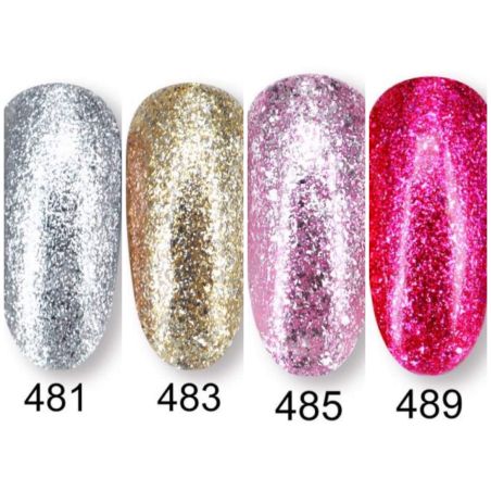 Silver Glitter Gel Polish Nail 7.5ml Canni