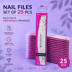 Safety Half Moon Nail File 150/150 grit 25pcs EXPERT 40...